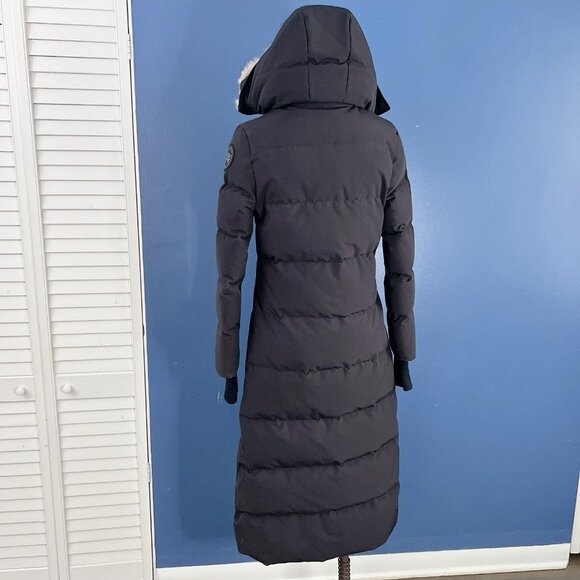 Canada Goose Mystique Parka Black Label Down Coat Real FUR Black Size XXS - Picture 4 of 12